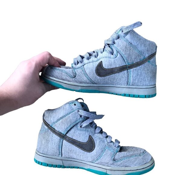 Vintage 2009 Nike Dunk High 6.0 Grey Fleece Size 8 - Picture 11 of 15